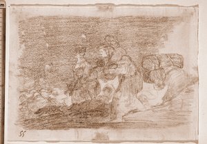 Die Schrecken des Krieges: Und das auch (Vorzeichnung) von Francisco de Goya