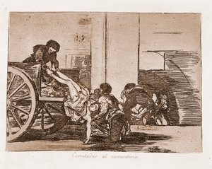 Die Schrecken des Krieges: Leichenwagen zum Friedhof