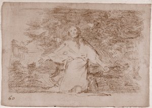 Die Schrecken des Krieges: Düstere Vorahnungen dessen, was geschehen wird (Vorzeichnung) von Francisco de Goya