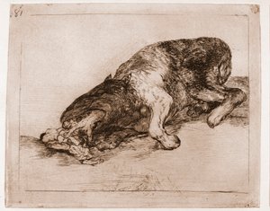 Die Schrecken des Krieges: Stolzes Monster! (Radierung nach vorbereitender Zeichnung) von Francisco de Goya