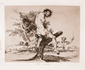 Die Schrecken des Krieges: Das ist schlimmer (Radierung nach der Vorzeichnung) von Francisco de Goya