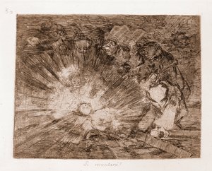 Die Schrecken des Krieges: Wird er auferstehen? (Radierung nach einer Vorzeichnung) von Francisco de Goya