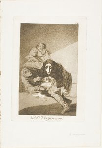 Der Schamhafte, Platte 54 aus Los Caprichos von Francisco Jose de Goya y Lucientes