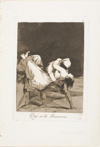Sie trugen sie fort!, Platte acht aus Los Caprichos von Francisco Jose de Goya y Lucientes