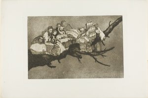 Unter die Zweige gehen, d.h. Unsinn reden, Tafel drei aus Los Proverbios