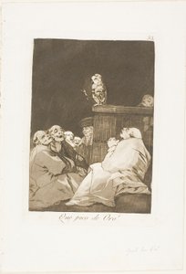 Was für ein goldener Schnabel!, Platte 53 aus Los Caprichos von Francisco Jose de Goya y Lucientes