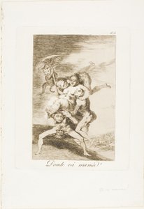 Wohin geht Mutter?, Platte 65 aus Los Caprichos von Francisco Jose de Goya y Lucientes