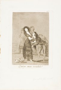 Wer von ihnen ist mehr überwältigt?, Platte 27 aus Los Caprichos von Francisco Jose de Goya y Lucientes