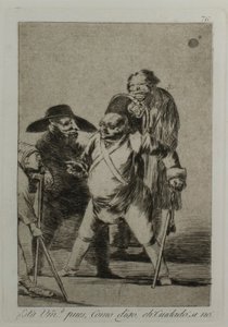 Verstehst du? ... nun, wie ich sage... eh! Pass auf! sonst..., Platte 76, aus Los Caprichos von Francisco Jose de Goya y Lucientes