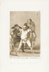 Verstehst du? ... nun, wie ich sage... eh! Pass auf! sonst..., Tafel 76 aus Los Caprichos von Francisco Jose de Goya y Lucientes