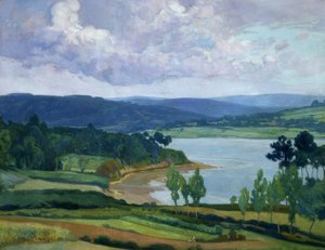 Ria Gallega – Öl auf Leinwand – 90x126 – 1930/36 von Francisco Llorens Diaz