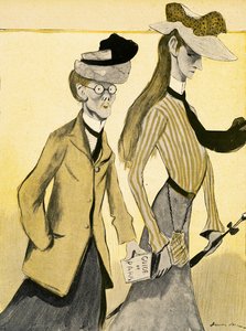 Eine junge Engländerin in Frankreich mit ihrer Anstandsdame, 1903 von Francisco Sancha y Lengo