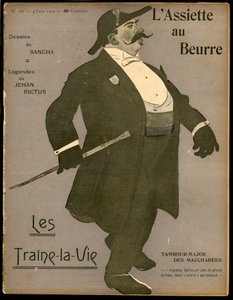 Titelblatt des „The Butter Plate“, Nummer 166, Satirisch in Farben von Francisco Sancha y Lengo