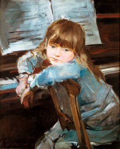 Nina vor dem Klavier. Gemälde von Francesc Torrescassana (1845-1918) von Francisco Torrescassana