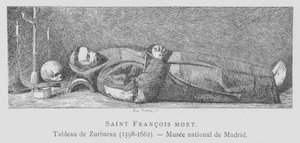 Der tote Körper des heiligen Franziskus von Assisi