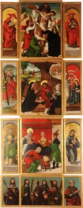 Altarbild der Heiligen Anna und des Erzengels Michael, linkes Panel von Francisco de Comontes