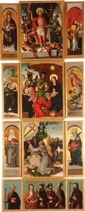 Altarbild der Heiligen Anna und Michael der Erzengel, rechte Tafel von Francisco de Comontes
