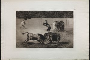 Stierkämpfe: Eine weitere Verrücktheit von ihm im selben Ring, 1876 von Francisco de Goya