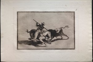 Stierkämpfe: Der temperamentvolle Maure Gazul ist der Erste, der nach den Regeln kämpft von Francisco de Goya