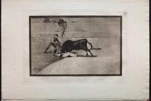 Stierkämpfe: Der unglückliche Tod von Pepe Illo in der Arena in Madrid von Francisco de Goya
