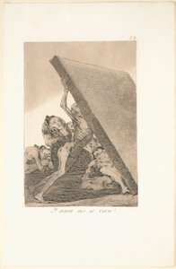 Caprichos: Und trotzdem gehen sie nicht! von Francisco de Goya