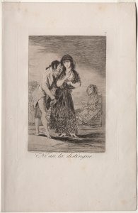 Caprichos: Selbst so kann er sie nicht ausmachen von Francisco de Goya