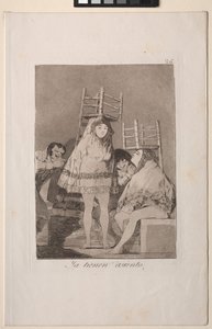 Caprichos: Sie haben schon einen Sitzplatz (d.h. Hintern) von Francisco de Goya