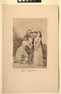 Caprichos: Was für ein Opfer! von Francisco de Goya