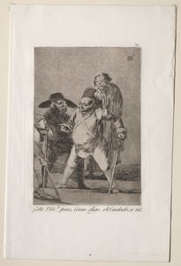 Caprichos: Verstehst du?...Nun, wie ich sage...eh! Pass auf! Sonst... von Francisco de Goya