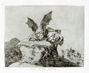 Gegen das Gemeinwohl. Platte 71 aus Die Schrecken des Krieges Los Desastros de la Guerra, 1810-1820 von Francisco de Goya
