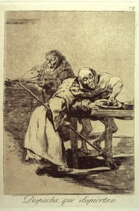 Seid schnell, sie wachen auf, Platte 78 aus Los Caprichos, 1799