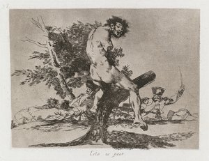 Die Schrecken des Krieges: Pl. 37, Das ist schlimmer, 1810-1813 von Francisco de Goya