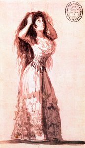 Herzogin Alba richtet ihr Haar. Zeichnung von Francisco de Goya y Lucientes (1746-1828). 1796 von Francisco de Goya