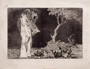Furchtbare Torheit aus der Serie Los Disparates Follies, 1815-1819 von Francisco de Goya