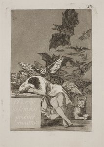 Der Schlaf der Vernunft gebiert Ungeheuer von Francisco de Goya