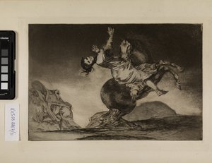 Der Pferdedieb (Eine Frau und ein Pferd, lass einen anderen sie zähmen) von Francisco de Goya
