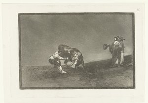 Martincho greift einen Stier bei seinem Horn von Francisco de Goya