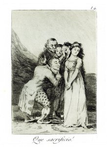 Que sacrificio! Was für ein Opfer! Capricho Nr. 14, 1797-1798 von Francisco de Goya