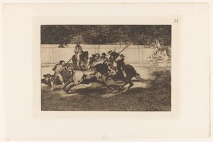 Rendon sticht seinen Speer in einen Stier von Francisco de Goya