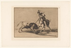 Rodrigo Díaz de Vivar verwundet einen Stier von Francisco de Goya