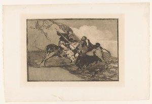 Stierjagd zu Pferd von Francisco de Goya