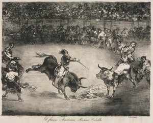 Die Stiere von Bordeaux: Der berühmte Amerikaner, Mariano Ceballos von Francisco de Goya