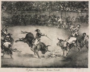 Die Stiere von Bordeaux: Der berühmte Amerikaner, Mariano Ceballos, 1825 von Francisco de Goya