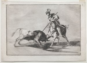Der Cid Campeador spießt einen weiteren Stier auf von Francisco de Goya