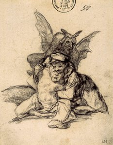 Der Teufel sammelt sie von Francisco de Goya