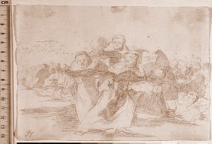 Die Schrecken des Krieges: Alles ist durcheinander (vorbereitende Zeichnung) von Francisco de Goya