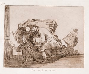 Die Schrecken des Krieges: Das ist nicht weniger (Radierung nach der vorbereitenden Zeichnung) von Francisco de Goya