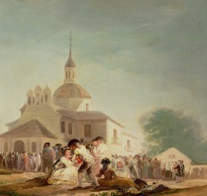 Die Einsiedelei von San Isidro, Madrid, 1788 von Francisco de Goya