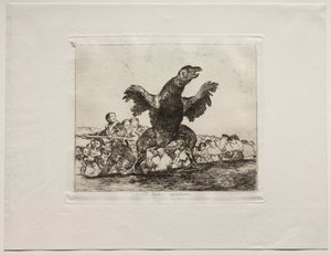 Die Schrecken des Krieges: Ein fleischfressender Geier von Francisco de Goya