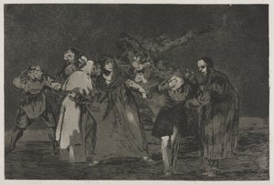 Die Sprichwörter: Wunden heilen schneller als hastige Worte, 1864 von Francisco de Goya